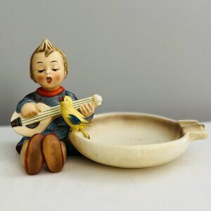 1950's Goebel Hummel Singing Girl & Bird Ashtray